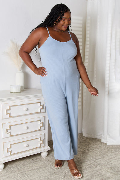 Spaghetti Strap V-Neck Jumpsuit