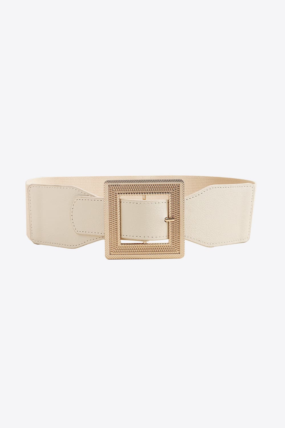 One Size Square Buckle PU Leather Belt