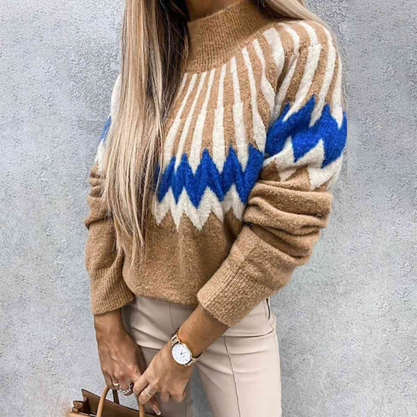 Mock Neck Long Sleeve Sweater